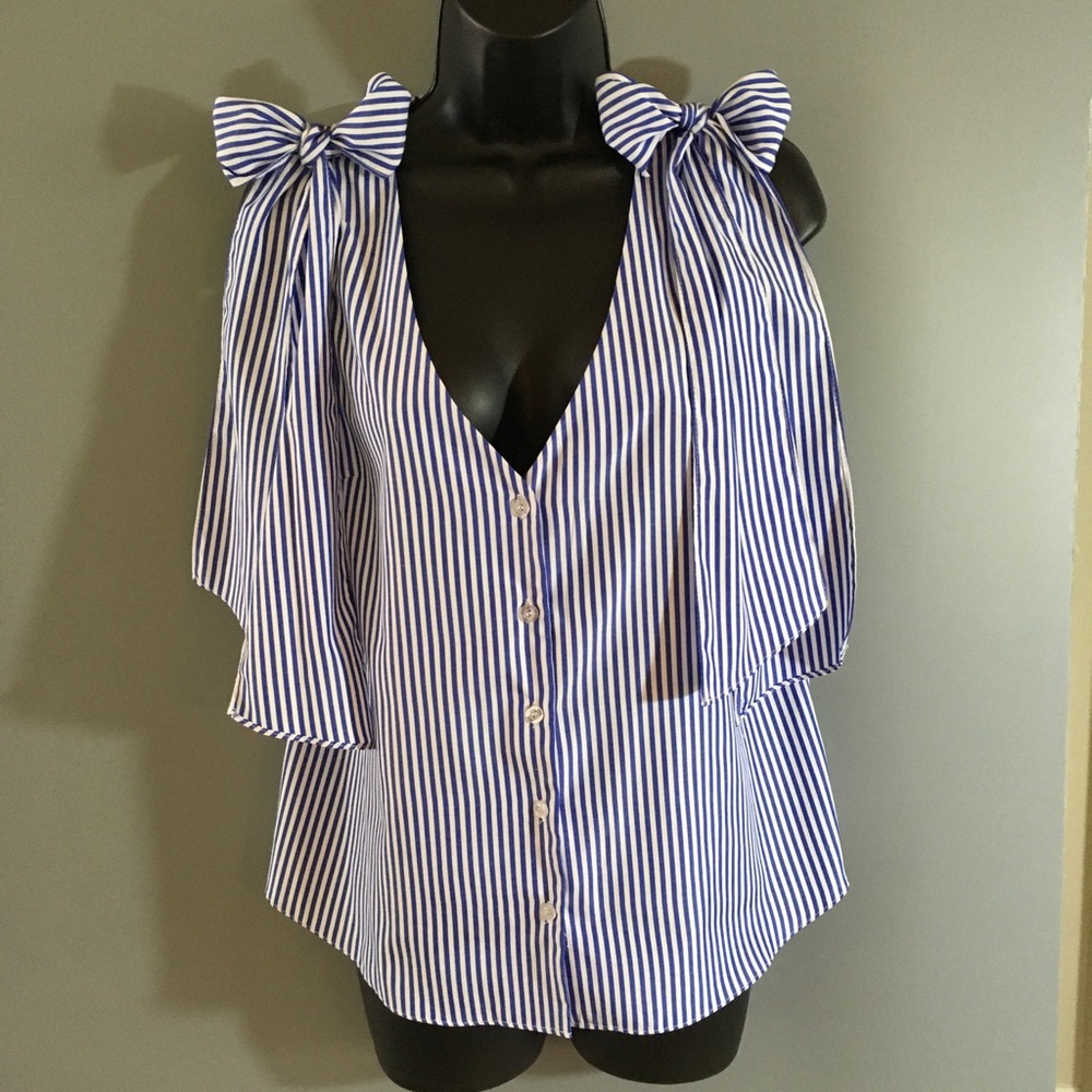 JOA Bow-Detail Summer Blouse